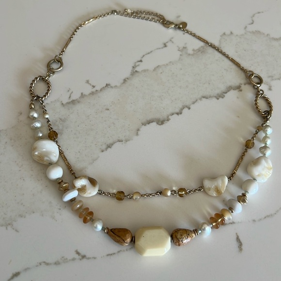 Lia Sophia Double Strand Necklace. - Picture 1 of 8